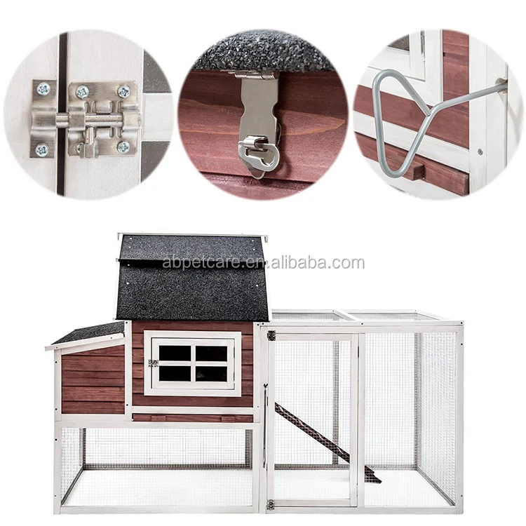 Pet Rabbit Hutch Wooden House Chicken Coop for Small Animals