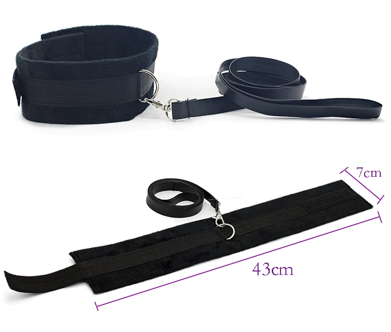 Leather 10pcs Bondage Kit Bed Restraints Slave Fetish Handcuff Toys for Couples Erotic Toys Couples