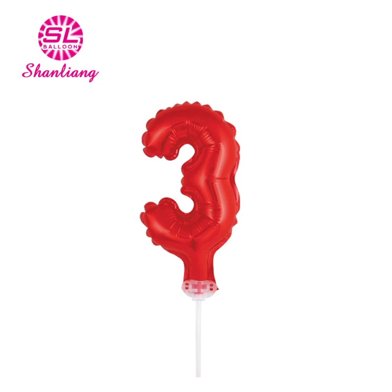 Unicorn party supplies cake topper number foil balloon toy