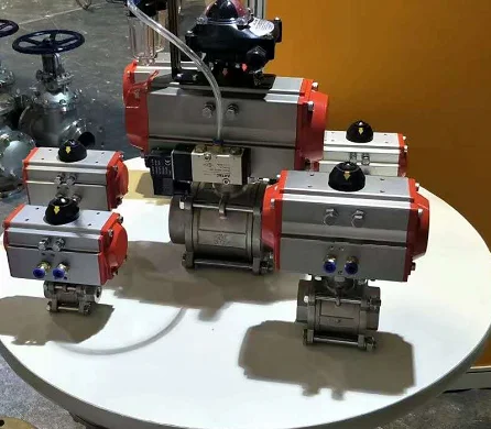 
SS304 ball valve, CF8 Three -piece (3P) pneumatic actuator 