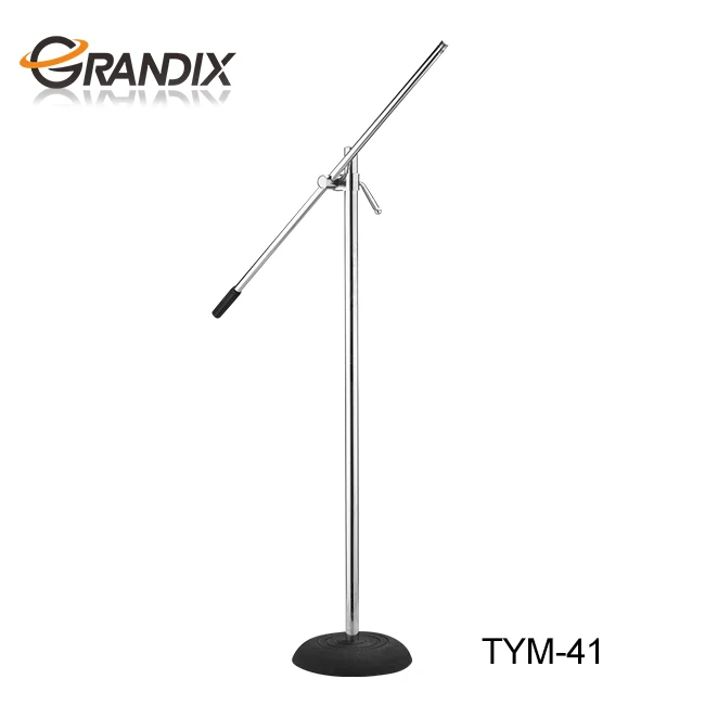 Universal Microphone Stand, Heavy Iron Base Adjustable Black MIC Stand with Large Size Microphone Clip