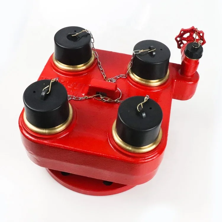 Dry Riser in Fire Fighting Equipment 6' Flange 4 Way Fire Hydrant Breeching Inlet 4 Way Breeching Inlet