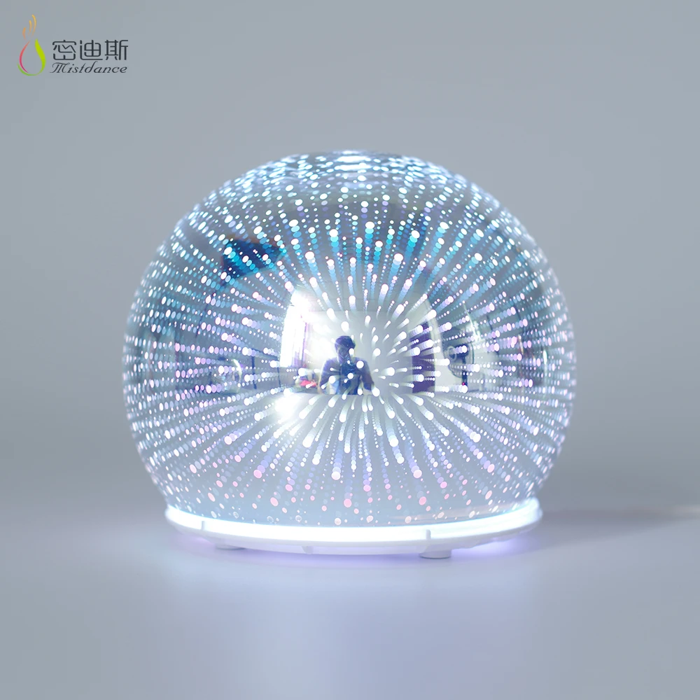 home fragrance diffuser glass 3d firework fog mist lamp electronic fragrance oil diffuser aromaterapia