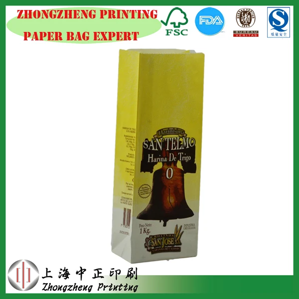 stand Up Kraft Paper Coffee Bag,1 Kg Kraft Paper Food Bag,flour bag