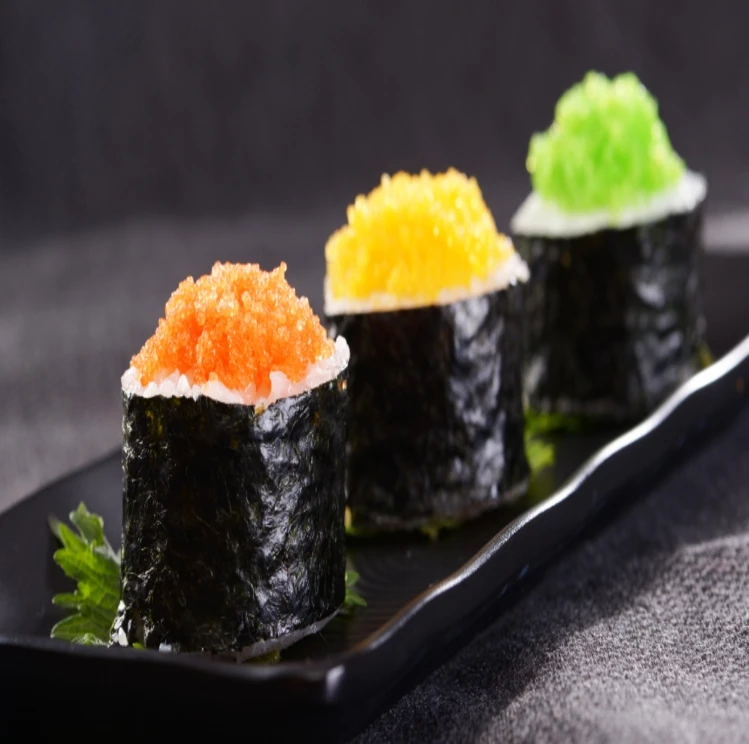 Seasoned / Pickled / Salted Tobiko Flying Fish Roe Halal Tobiko Roe Tobiko Eggs For Sushi