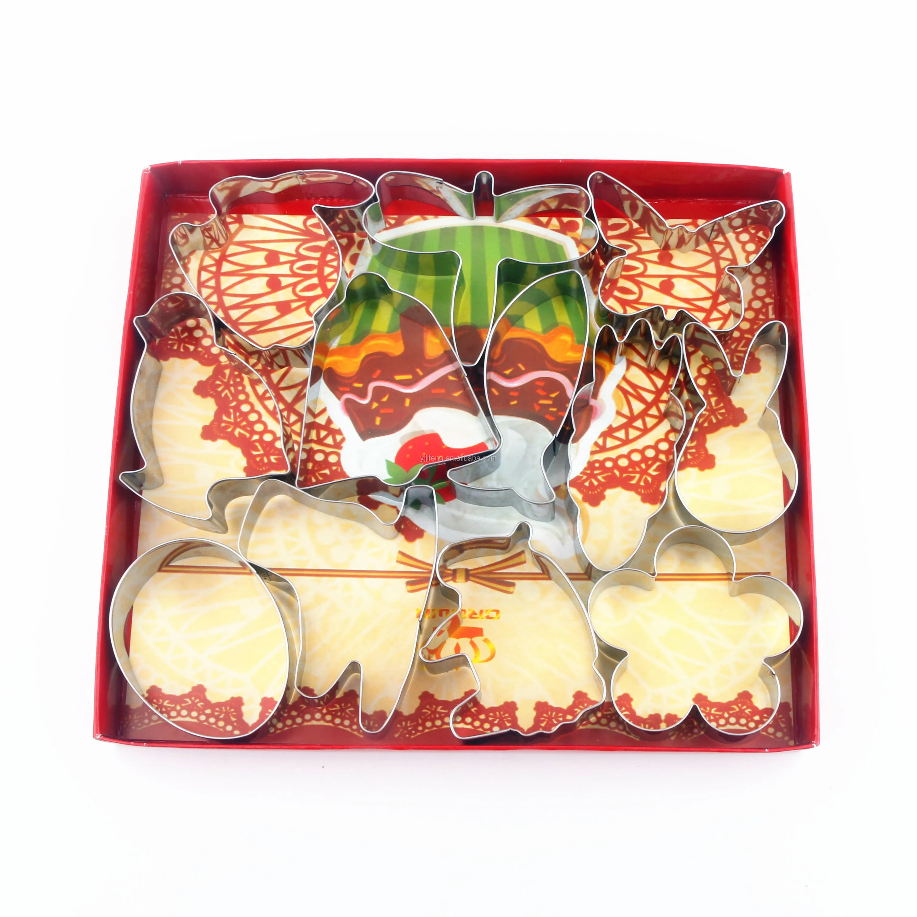 
Factory custom stainless steel 12 pcs animal cookie cutter set LFGB standard 