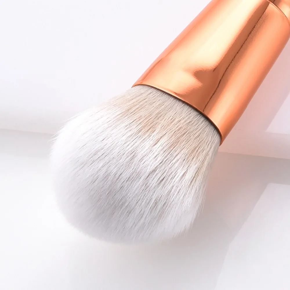 
High quality factory 7piece makeup tools white rose gold nylon hair makeup brushes 
