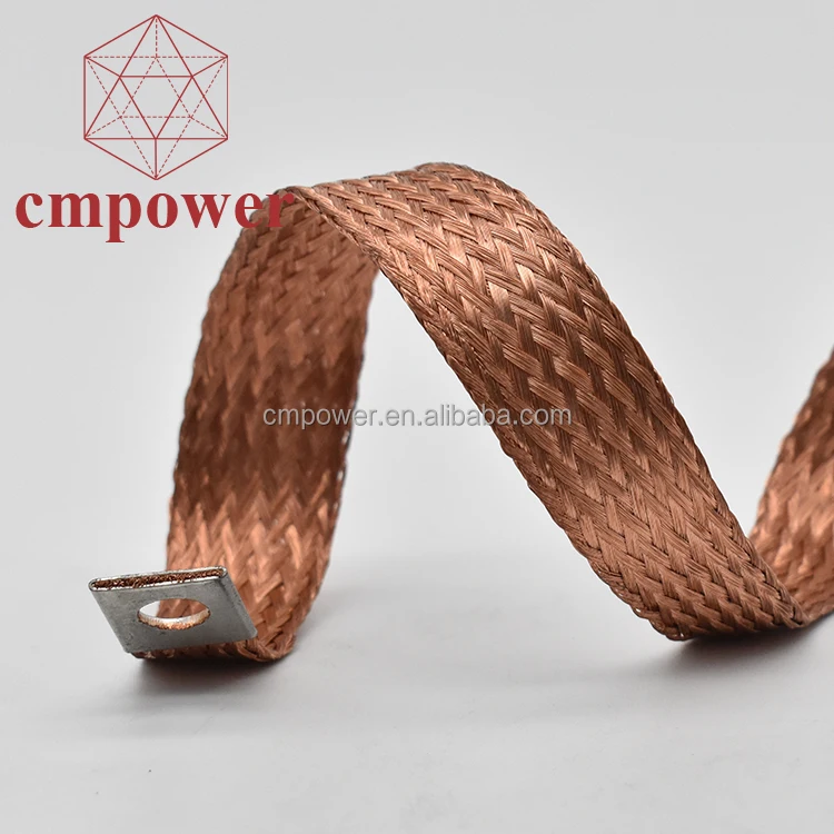 Антистатический заземляющий ремешок из луженой меди длиной 4 мм2 с отверстием 200