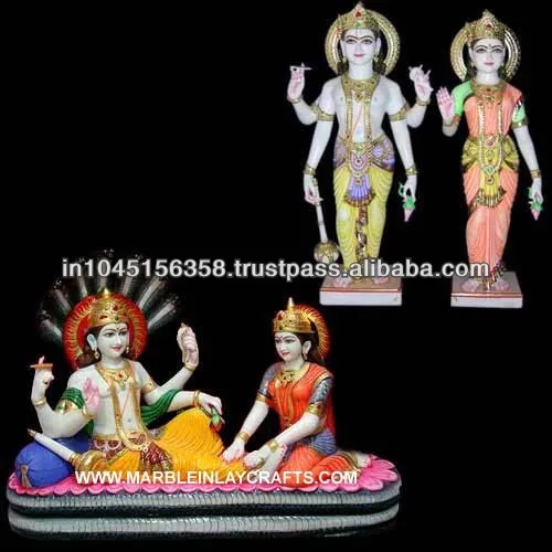 Vishnu Laxmi Marble Idol