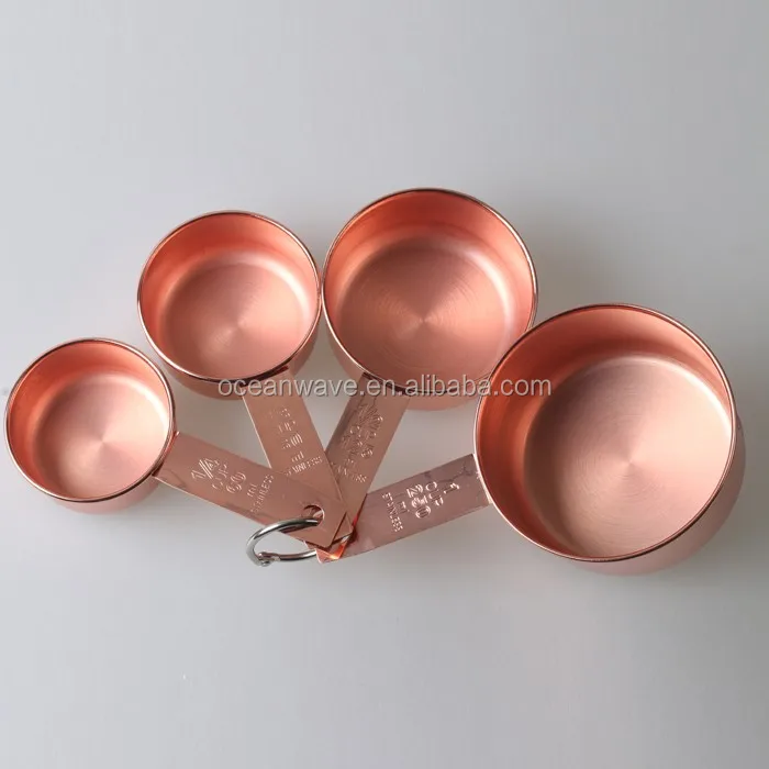 8pcs copper measuring spoon and cup set with 20ml measuring cup