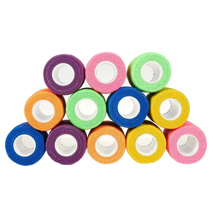 
Nonwoven Self Adhesive Colored Vet Wrap Pet Care Sports Elastic Cohesive Bandage 