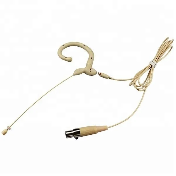 
Single ear Headset Microphone with Wireless 3.5mm Screw Lock Plug 