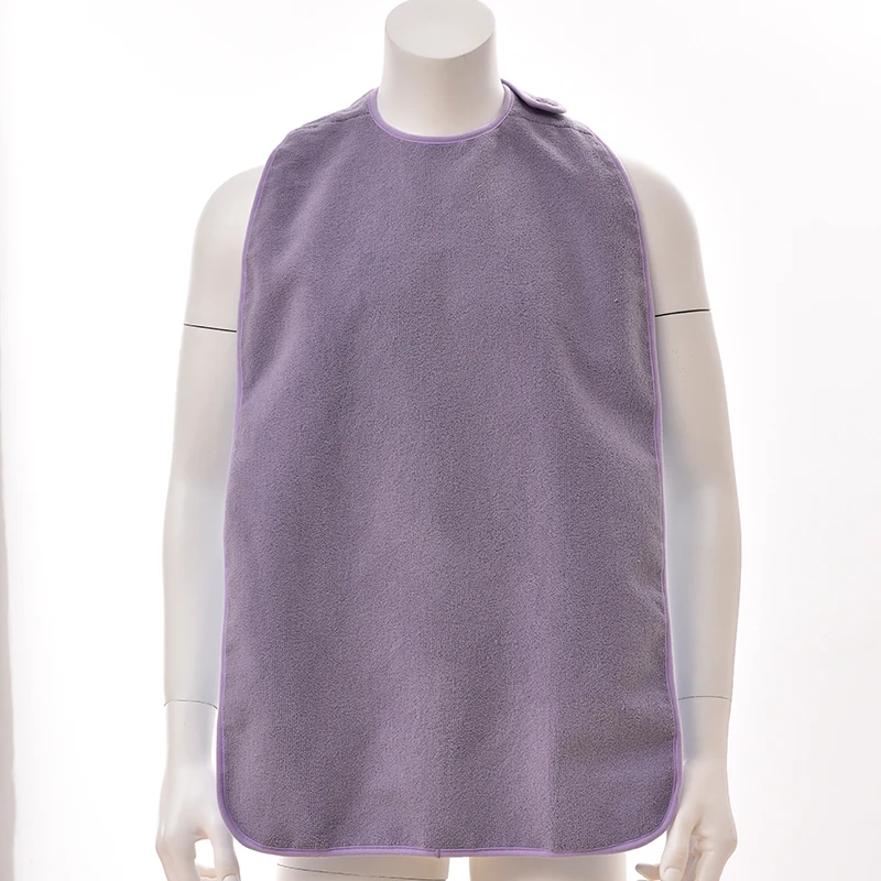 Terry Cloth PVC Custom Reusable Apron Washable Waterproof Adult Bib