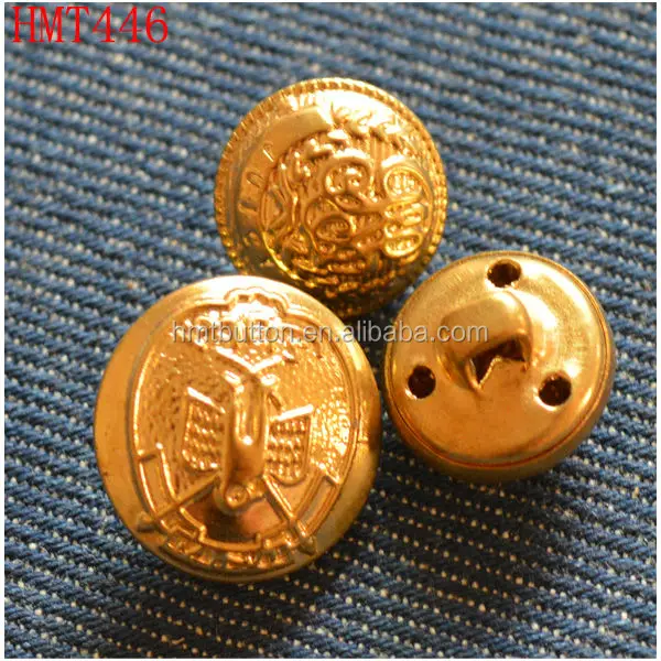 military brass sewing button