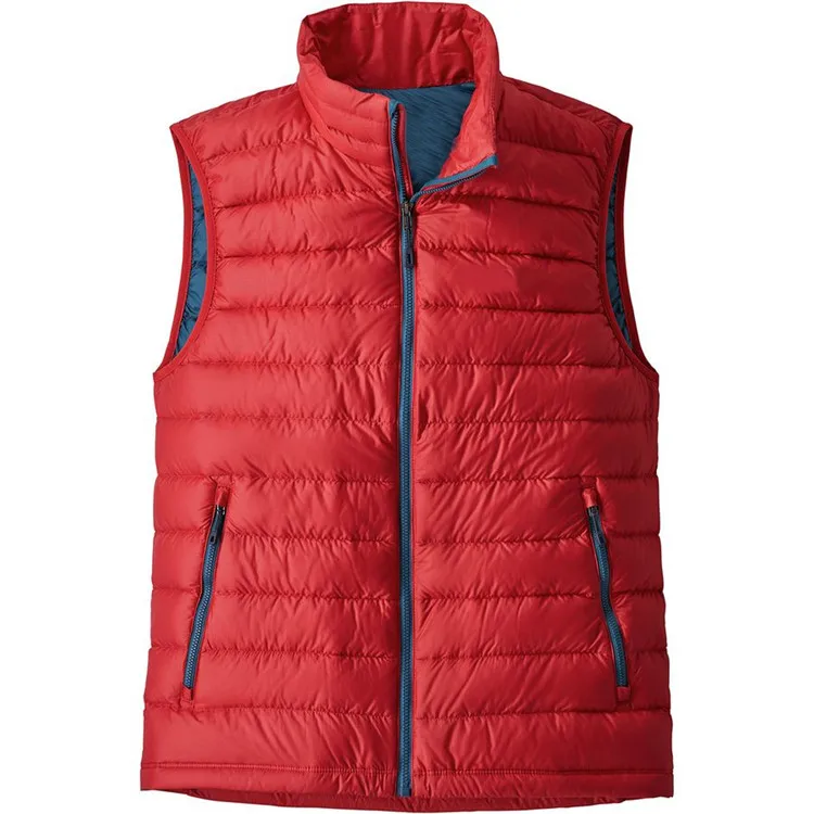 
100% nylon sleeveless puffer jacket mens padding vest winter body warmer 