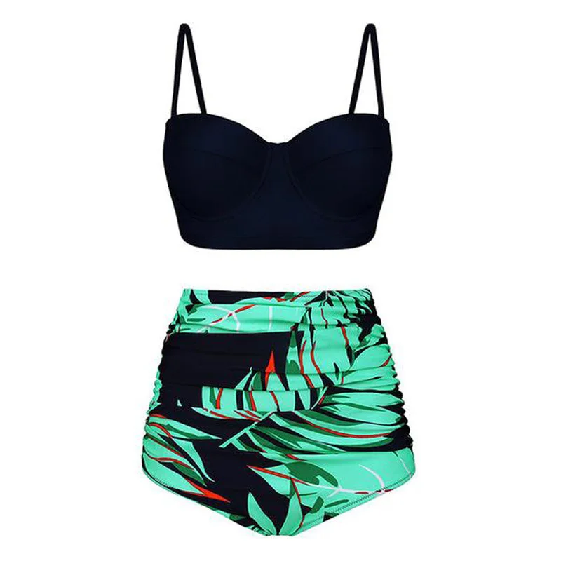 Красивый женский комплект бикини с высокой талией для девушек бюстгальтер купальник из 2 предметов женщин сексуальный подходящие костюмы