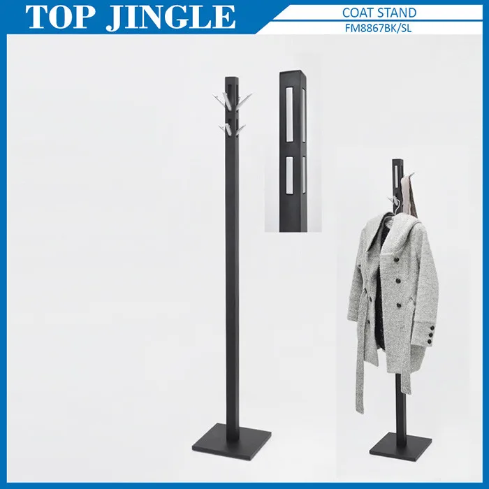 Wall Mounted Collapsible 2 Hangers Tree Coat Rack