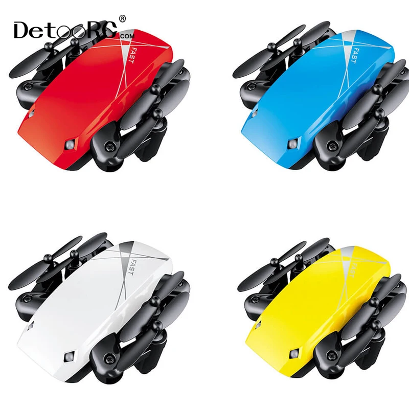 Detoo foldable pocket camera nano quadcopter with phone controlled flying drone