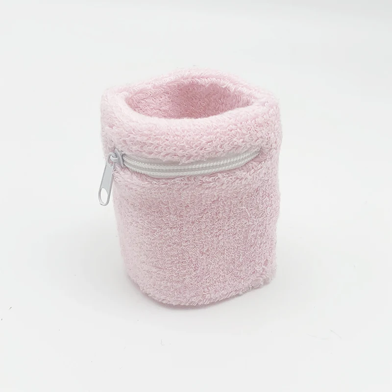 Оптовая продажа, наручный браслет с карманом, экологически чистый, качественный, хлопковый, полиэфирный, Пользовательский логотип, спортивные нарукавники для гольфа