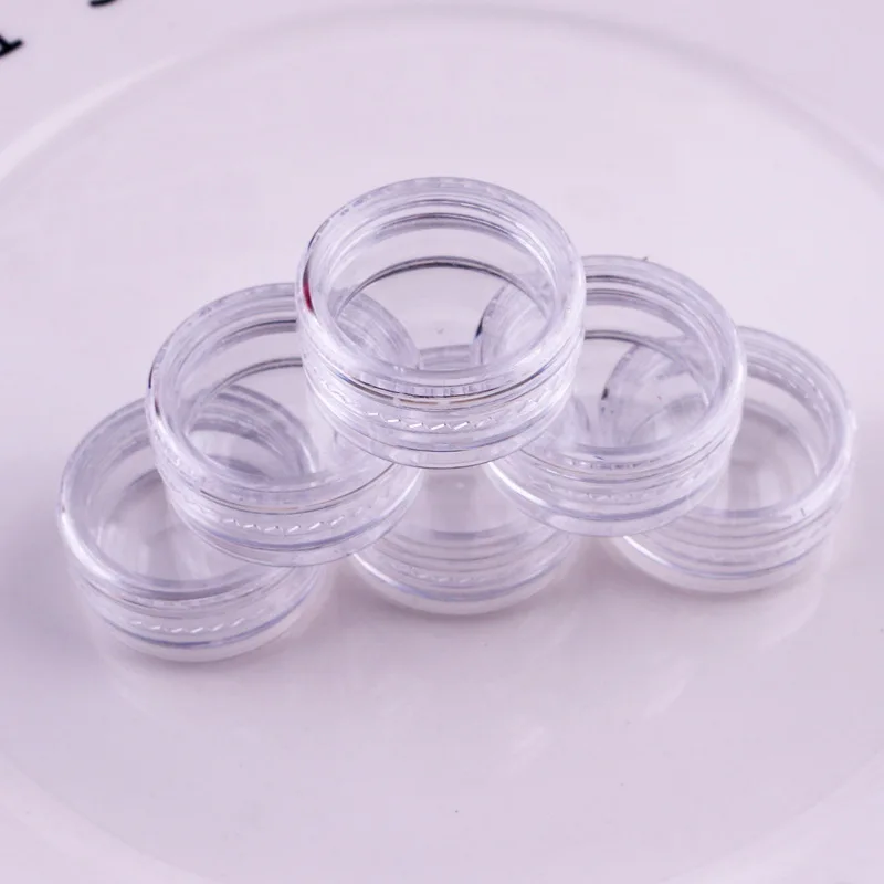 
Factory sale glitter powder clear container rhinestone clear case nail parts clear container 