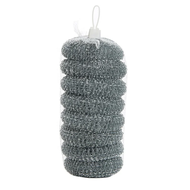 Latest Wholesale High Quality Home Kitchen Cleaning Tool Saucepan Scourer Ball Steel Wool Mesh