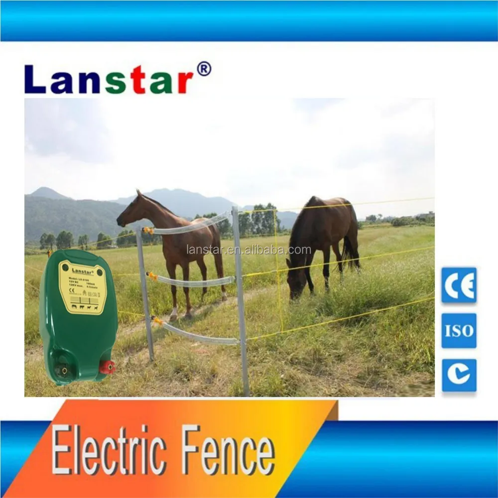 10km Electric Fence Energizer / Charger / Controller for Cattle and Other Animals, Solar Battery or AC Mains Power IP55