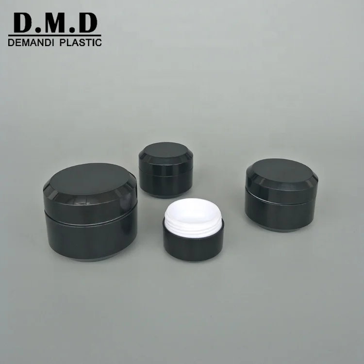 Оптовая продажа, контейнер 5 г, 5 мл, 10 мл, 15 г, 30 г, 1 унция, пластиковая пустая черная косметическая банка для УФ-геля для ногтей