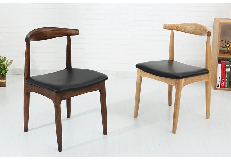 Оптовая продажа обеденный стул из полиуретана с мягкой обивкой твердого дуба