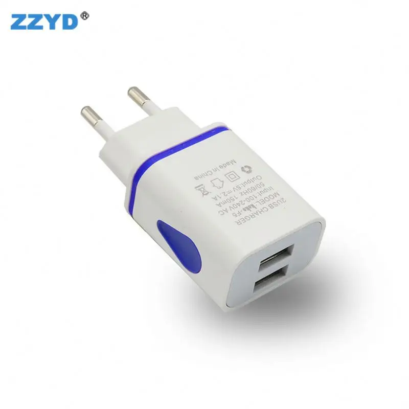  2018 оптовая продажа настенное двойное зарядное устройство Usb 2 порта разъем портативный адаптер для зарядки сотового