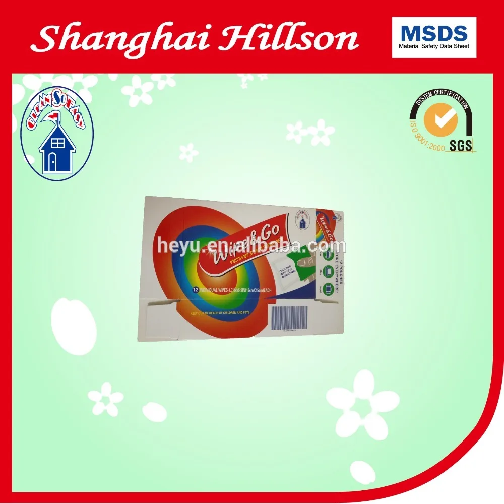 New design wipe&go stain remover wet wipes used for cloth