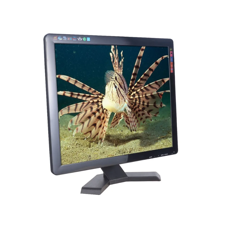 HD DC 12V Square 19 inch LCD CCTV monitor