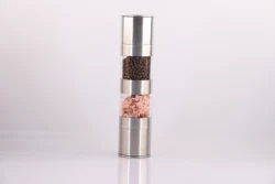 Stocked Amazon Hot Salt 2 in 1 Adjustable Salt Pepper Spice Grinder With Ceramic Burr Core