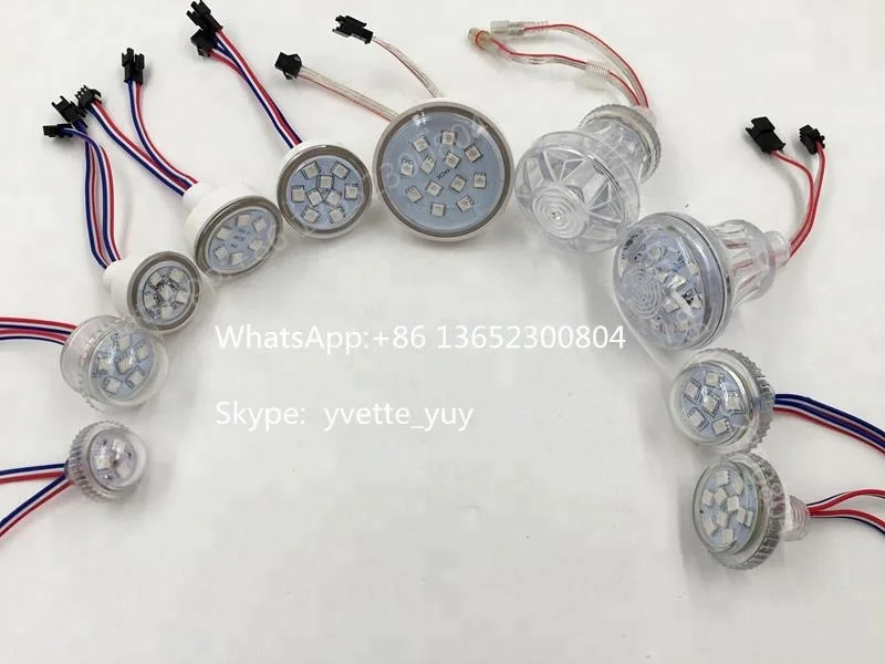 Flat cover 45mm 9LEDs SMD5050 RGB pixel led lights for amusement rides DC12V/24V