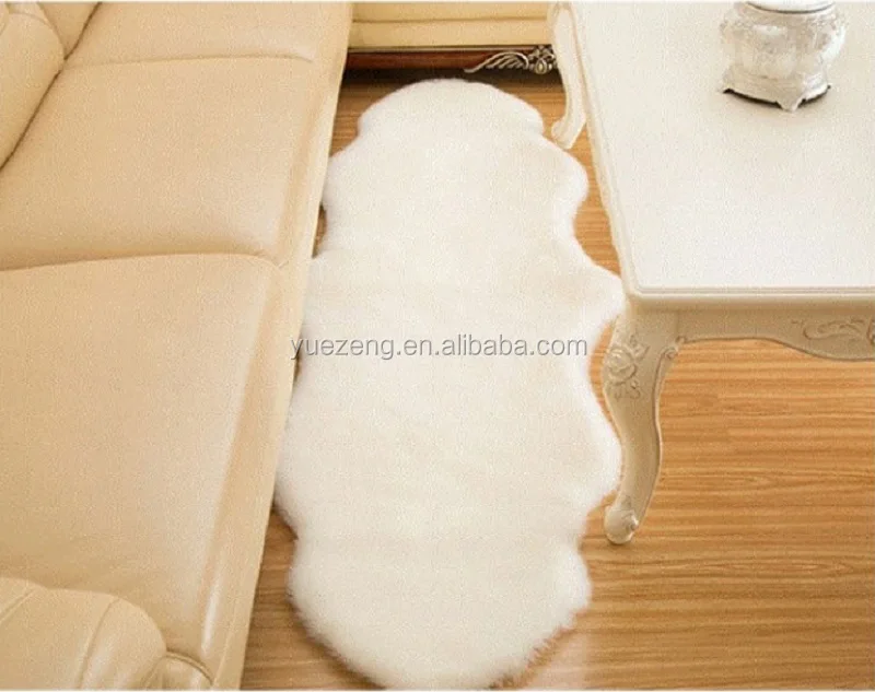 Fluffy Single Fake Sheepskin Faux Fur Hairy Mat Fur Rug