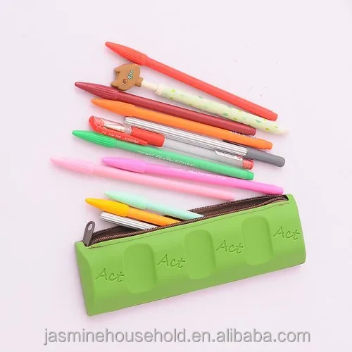 Hot Sales Waterproof  Lovely design Back to School Promotion Gifts For Students  Custom Silicone Pencil Bag