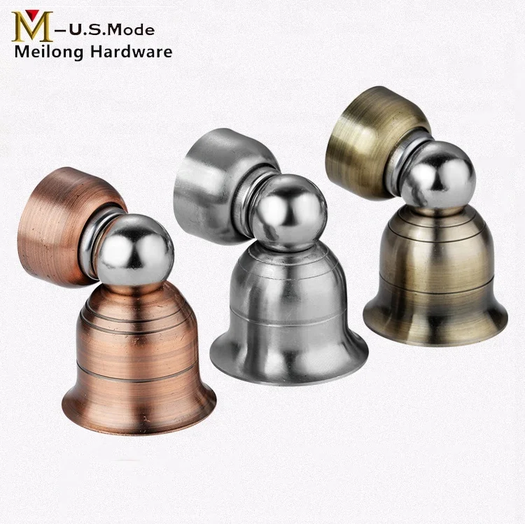 Stainless Steel Metal Wooden Outdoor Permanent Angled Magnetic Doorstop