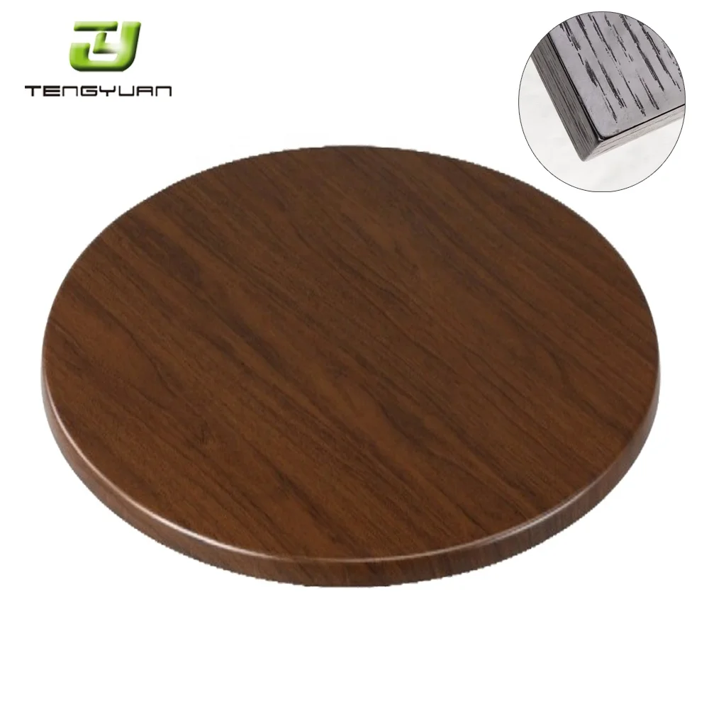 Square and round solid wood table top