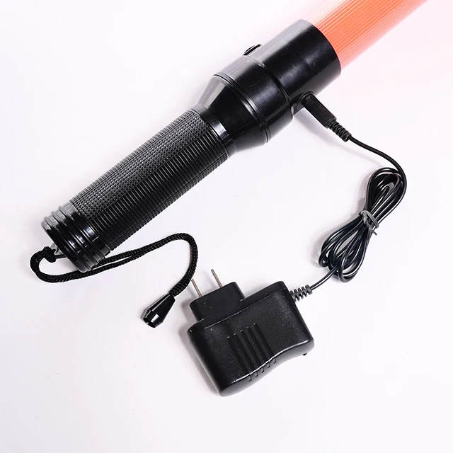 
Custom Police Rechargeable or Battery Led Traffic Control Baton Led Flash Light Safety Traffic Control Led Wand Stick 