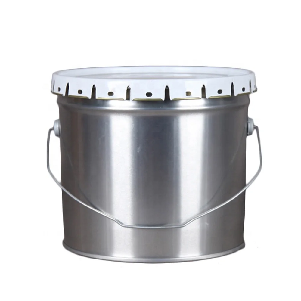 15 liters steel metal paint pail 3 gallon tin bucket with flower lid
