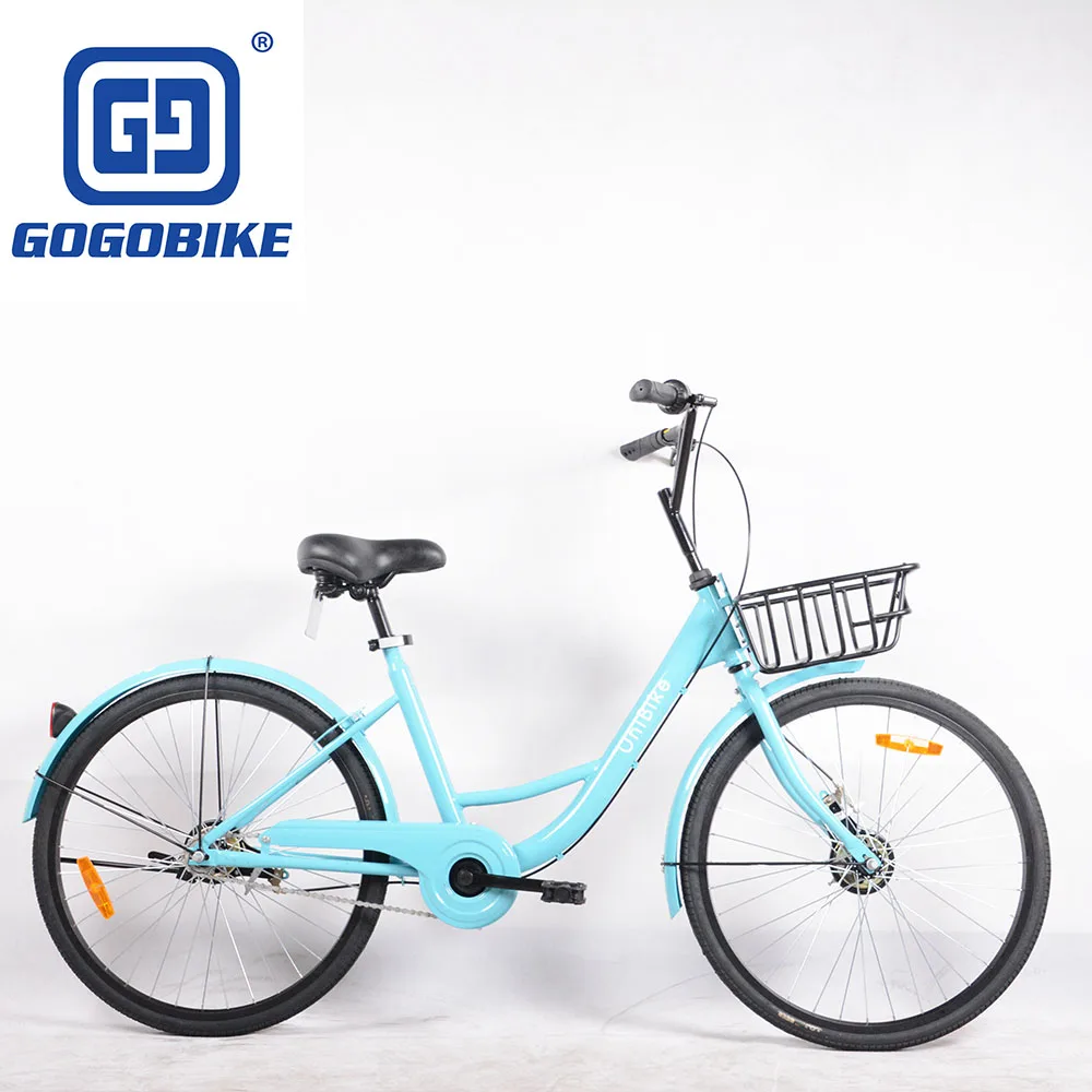 Tianjin Manufacture 24 inch aluminum alloy frame single speed airless tube bike share system
