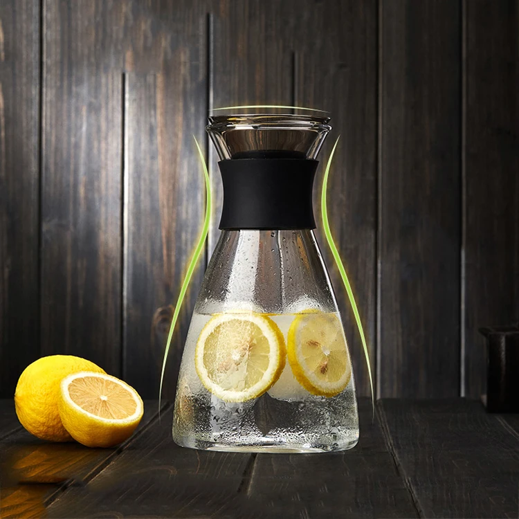 Heat resistant borosilicate pyrex glass pitcher