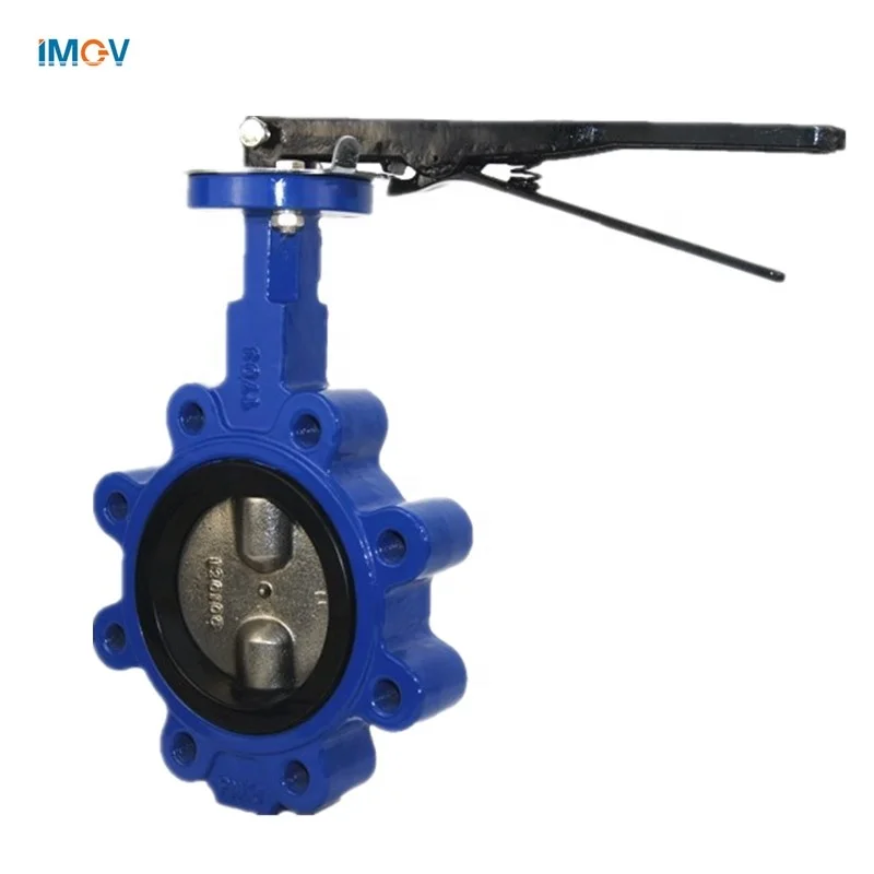 V DN200 API609 Lug Type Butterfly Valve with Two Shafts Handle Type