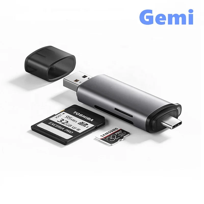 Высокая скорость два слота для карт OTG TYPE-C Многофункциональный Умный USB 3 0 Micro TF/SD