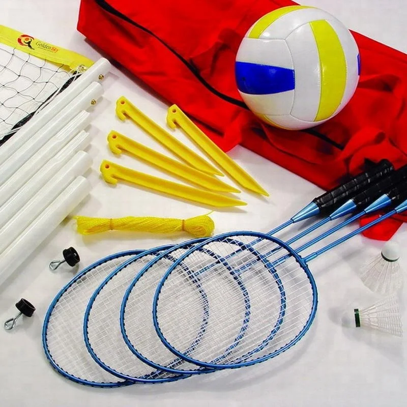 Volleyball Badminton Training Net Combo Set PVC Volleyball Practice Netting