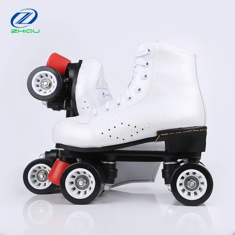 Hot sale Wholesale Roller rink rental pu 4 big wheels quad roller skates shoes for male and female