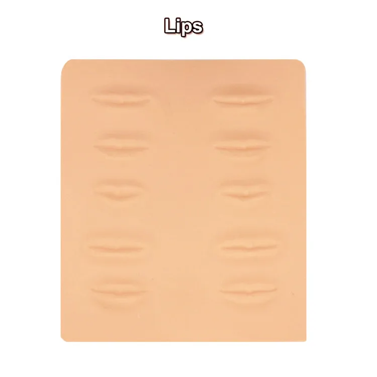 
3D Silicone Permanent Makeup Tattoo Blank Eye Lips Face Training Practice Skin Tattoo Training Skin 