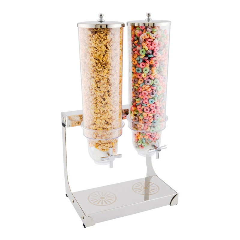 Factory price commercial stainless steel candy coffee bean sugar cereal rice dispenser for hotel kitchenware
