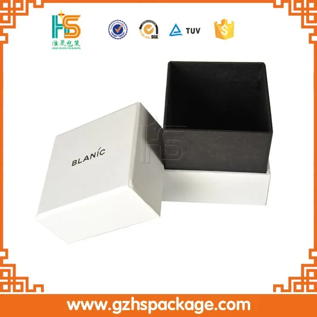 Huaisheng Printing Luxury Black White Watch Box, Custom Cardboard Watch Packaging Gift Box C2S Art Paper +1200gsm Grey Board HS
