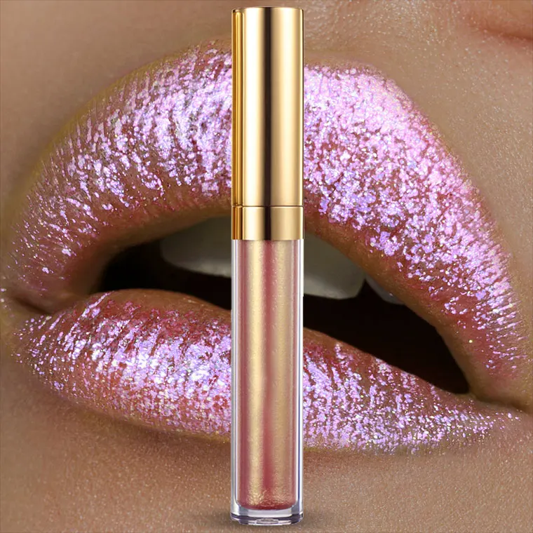 A302 Long Lasting Glitter Transforming Liquid Lipstick Metallic Glitter matte shimmer glossy lipstick private label