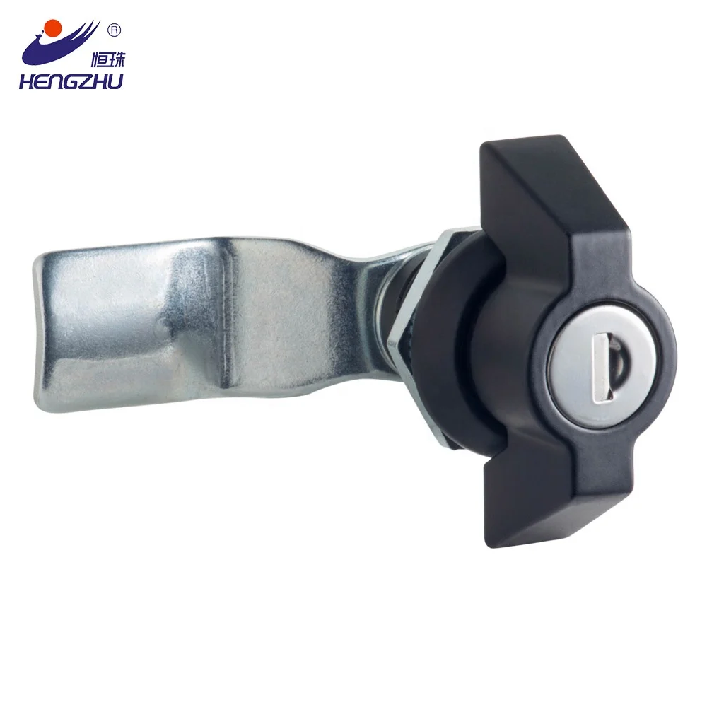 
Hengzhu MS408 Knob Cam Lock Mailbox Industrial Cabinet Cam Lock Zinc Alloy Black Quarter Turn Latch Cam Lock 